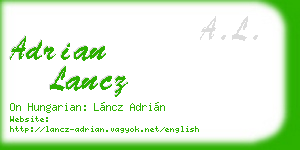 adrian lancz business card